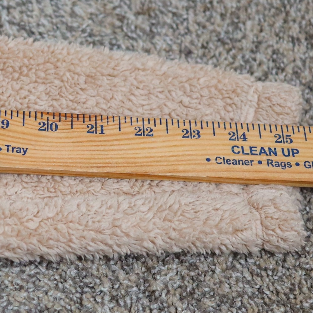 PINK‎ Victoria's Secret Sherpa Teddy Fleece Hoodie XS Beige Quarter Zip Pullover - Picture 11 of 12